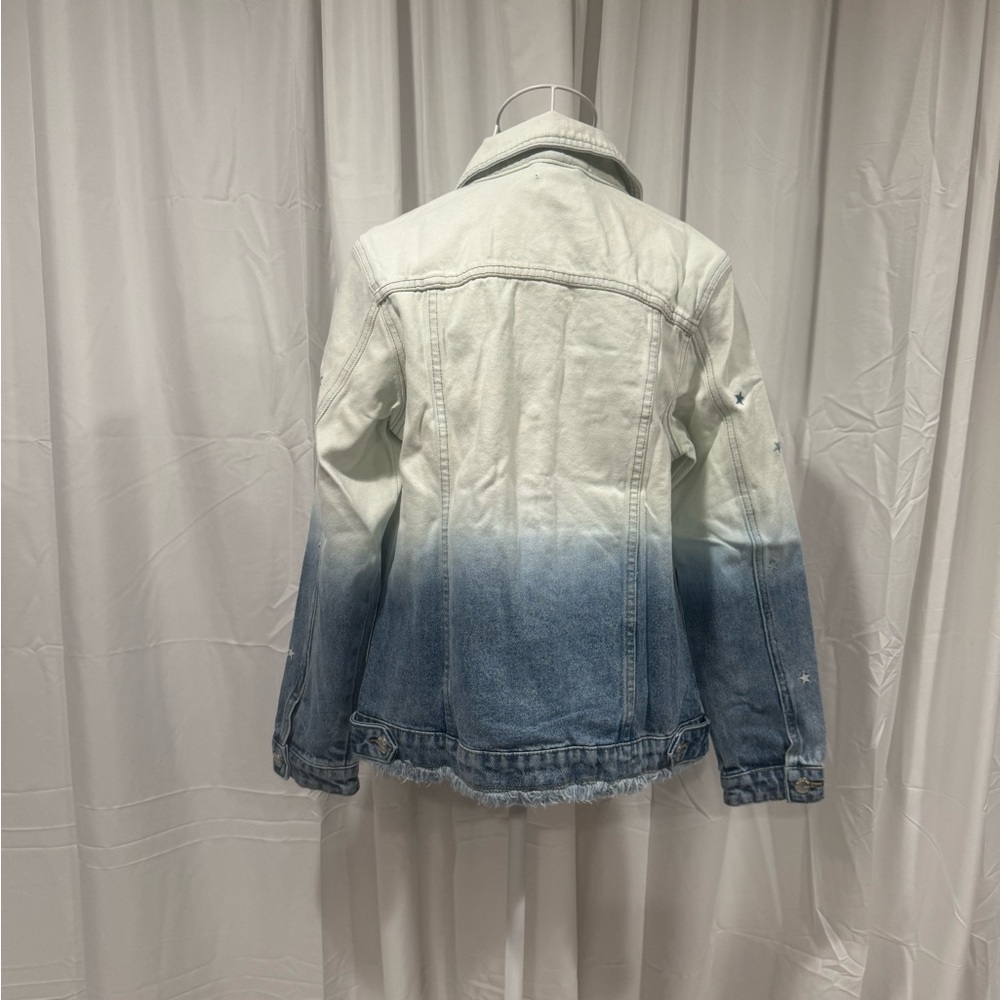 Miss Me Ombre Denim Jacket with Star Accents - Picture 3 of 5